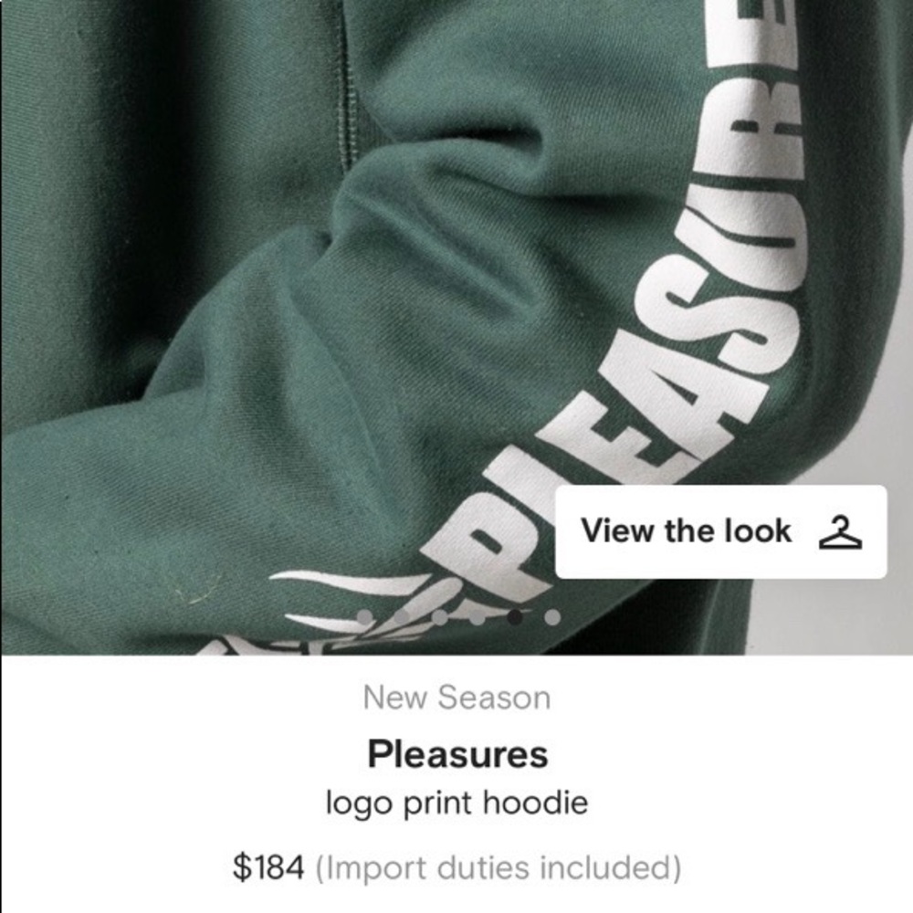 FORST GREEN PLEASURES HOODIE - Picture 4 of 4